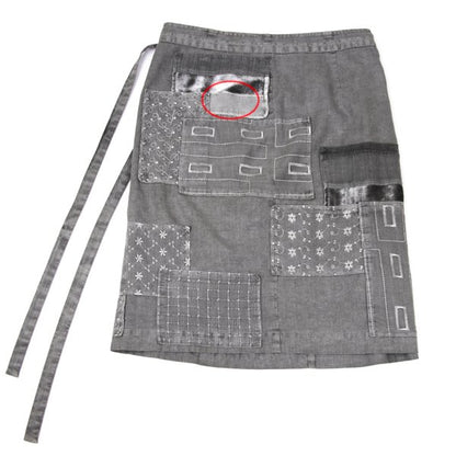 COMME des GARCONS Tricot Dyed Patchwork Skirt Gray Size S