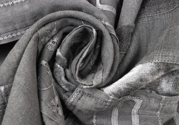 COMME des GARCONS Tricot Dyed Patchwork Skirt Gray Size S