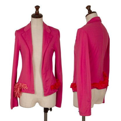 COMME des GARCONS Garment Dyed Frill Tape Jacket Pink Size M