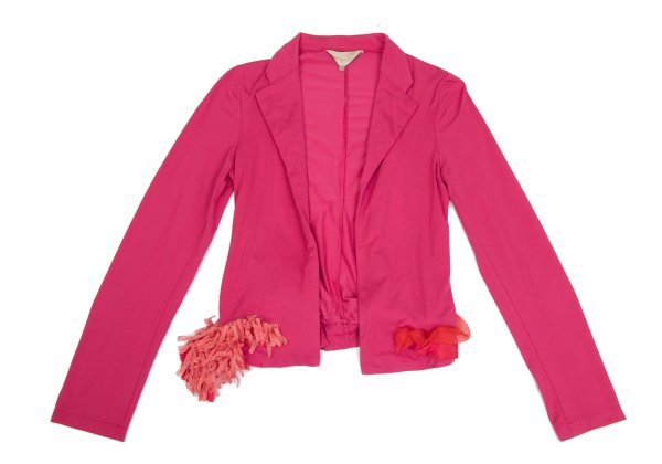 COMME des GARCONS Garment Dyed Frill Tape Jacket Pink Size M