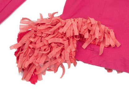 COMME des GARCONS Garment Dyed Frill Tape Jacket Pink Size M