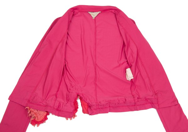 COMME des GARCONS Garment Dyed Frill Tape Jacket Pink Size M