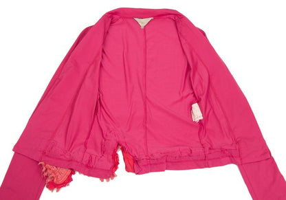 COMME des GARCONS Garment Dyed Frill Tape Jacket Pink Size M