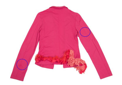 COMME des GARCONS Garment Dyed Frill Tape Jacket Pink Size M