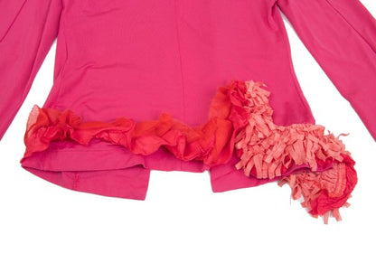 COMME des GARCONS Garment Dyed Frill Tape Jacket Pink Size M
