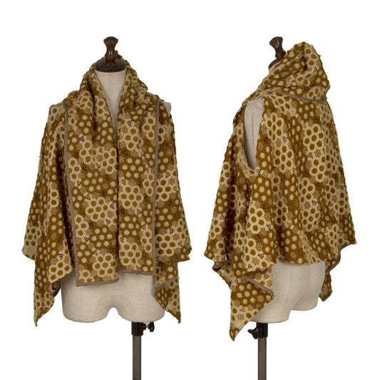 COMME des GARCONS 99AW Embroidered Wrap Jacket Brown Size S