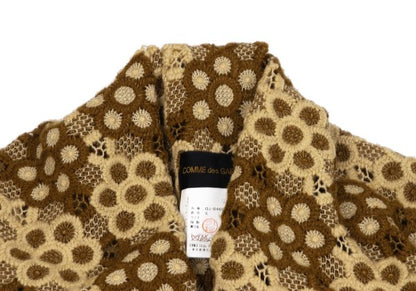 COMME des GARCONS 99AW Embroidered Wrap Jacket Brown Size S