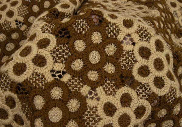 COMME des GARCONS 99AW Embroidered Wrap Jacket Brown Size S