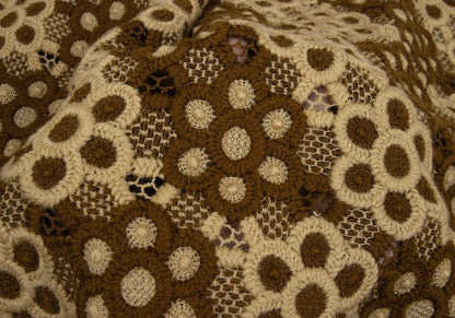 COMME des GARCONS 99AW Embroidered Wrap Jacket Brown Size S