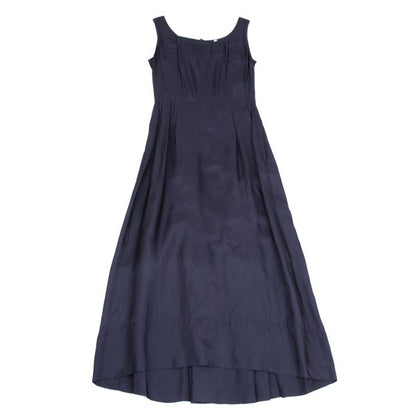 COMME des GARCONS Box Pleat Sleeveless Dress Navy Size S