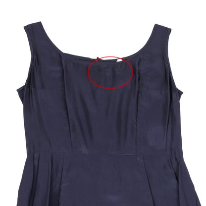COMME des GARCONS Box Pleat Sleeveless Dress Navy Size S
