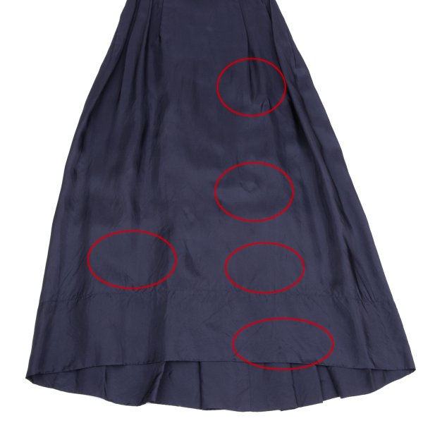 COMME des GARCONS Box Pleat Sleeveless Dress Navy Size S