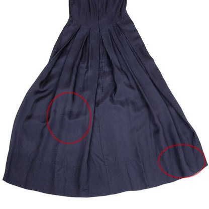 COMME des GARCONS Box Pleat Sleeveless Dress Navy Size S