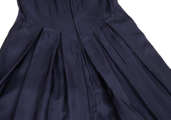 COMME des GARCONS Box Pleat Sleeveless Dress Navy Size S