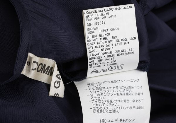 COMME des GARCONS Box Pleat Sleeveless Dress Navy Size S