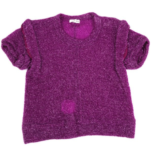 COMME des GARCONS 99AW Nylon Tuck Sweater Purple Size S