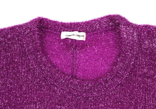 COMME des GARCONS 99AW Nylon Tuck Sweater Purple Size S