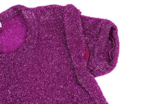 COMME des GARCONS 99AW Nylon Tuck Sweater Purple Size S