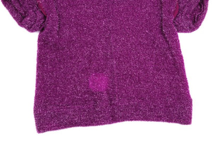 COMME des GARCONS 99AW Nylon Tuck Sweater Purple Size S