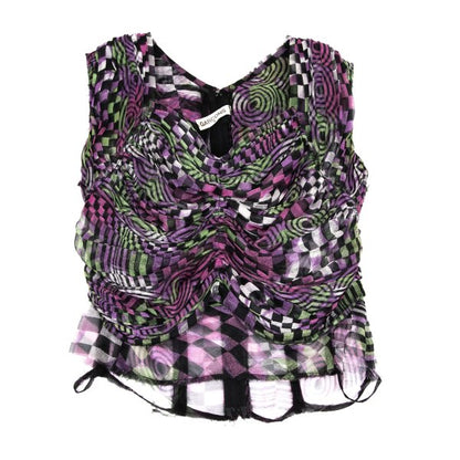 COMME des GARCONS Geometric Gathered Blouse Multi Size S