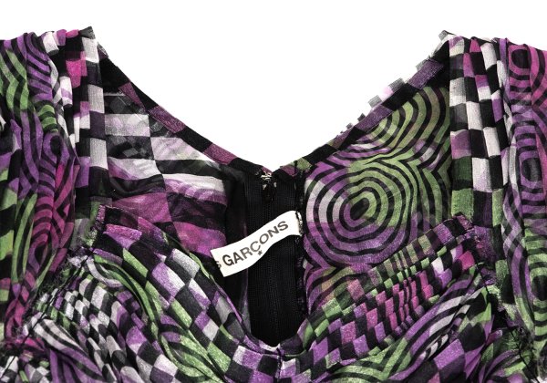 COMME des GARCONS Geometric Gathered Blouse Multi Size S