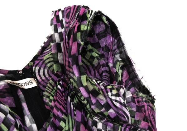 COMME des GARCONS Geometric Gathered Blouse Multi Size S