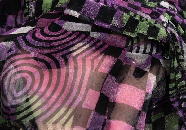 COMME des GARCONS Geometric Gathered Blouse Multi Size S