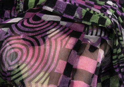 COMME des GARCONS Geometric Gathered Blouse Multi Size S