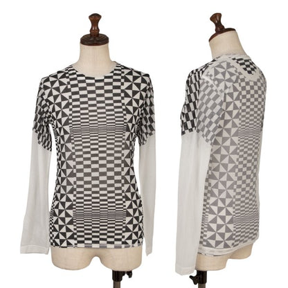 COMME des GARCONS Sheer Checker Print Top Black Size S
