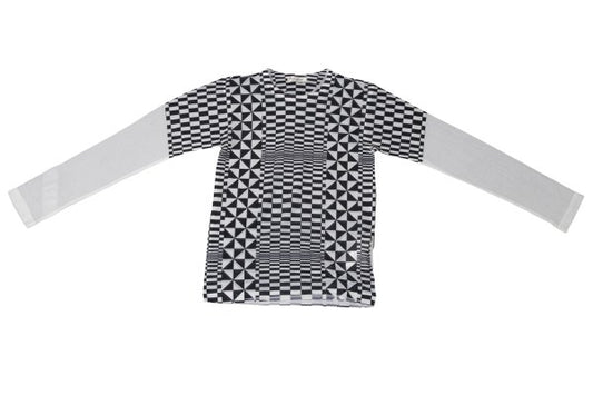 COMME des GARCONS Sheer Checker Print Top Black Size S