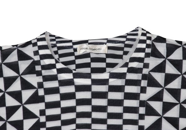 COMME des GARCONS Sheer Checker Print Top Black Size S