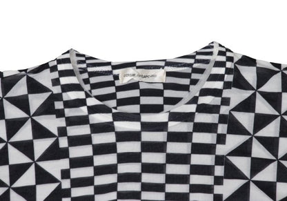 COMME des GARCONS Sheer Checker Print Top Black Size S