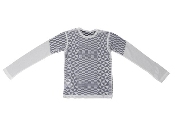 COMME des GARCONS Sheer Checker Print Top Black Size S