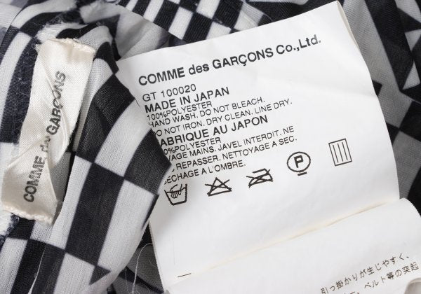 COMME des GARCONS Sheer Checker Print Top Black Size S