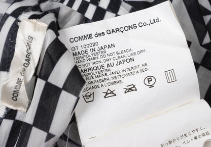 COMME des GARCONS Sheer Checker Print Top Black Size S