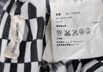 COMME des GARCONS Sheer Checker Print Top Black Size S