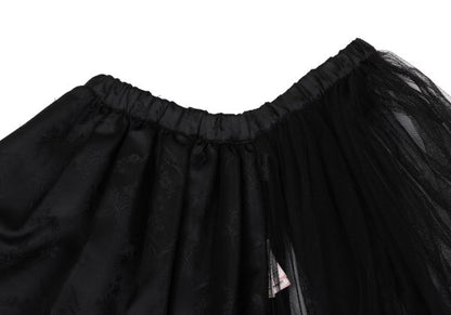 COMME des GARCONS Botanical Jacquard Half Skirt Black Size S