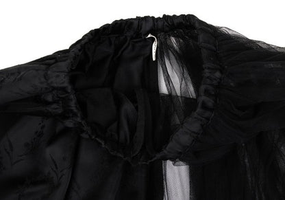 COMME des GARCONS Botanical Jacquard Half Skirt Black Size S