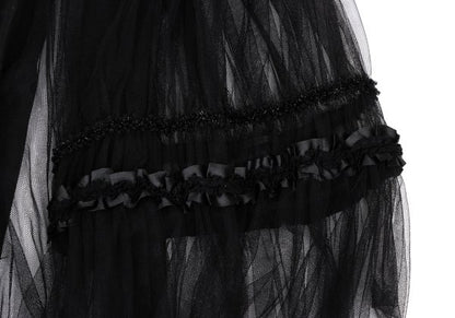 COMME des GARCONS Botanical Jacquard Half Skirt Black Size S