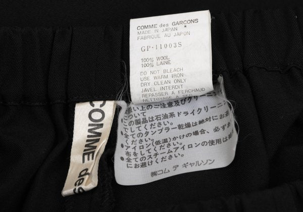 COMME des GARCONS Wool Gabardine Penguin Pants Black Size S