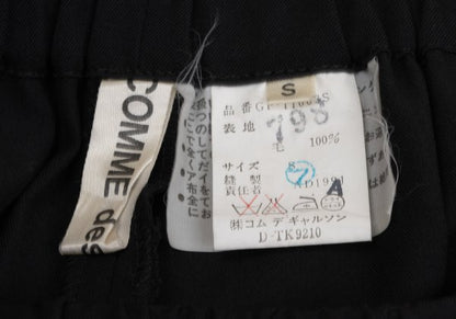 COMME des GARCONS Wool Gabardine Penguin Pants Black Size S