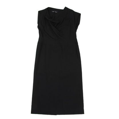tricot COMME des GARCONS Wool Drape Neck Dress Black Size S