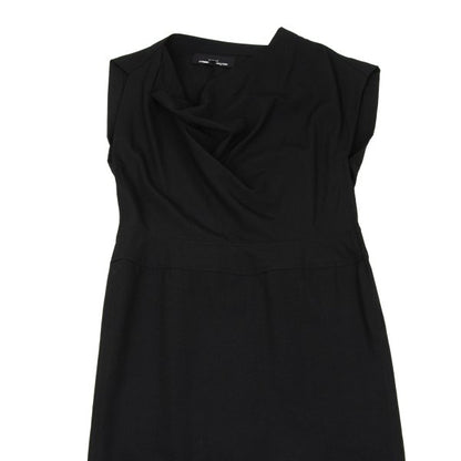 tricot COMME des GARCONS Wool Drape Neck Dress Black Size S
