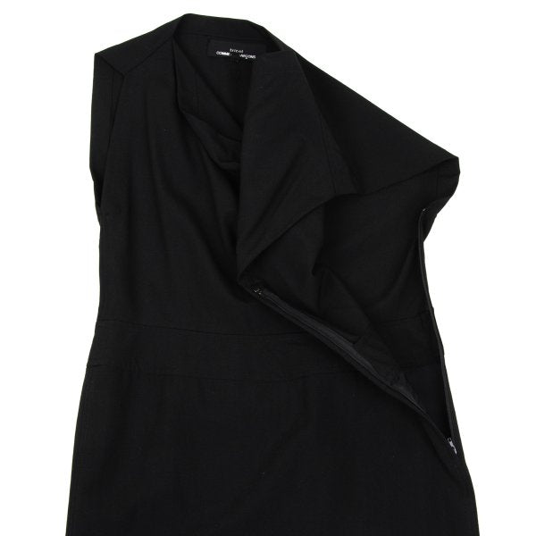 tricot COMME des GARCONS Wool Drape Neck Dress Black Size S