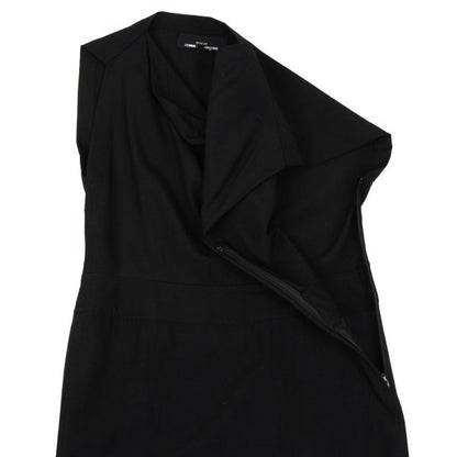 tricot COMME des GARCONS Wool Drape Neck Dress Black Size S