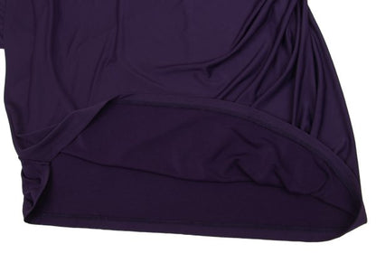ISSEY MIYAKE Asymmetric Stretch Tunic Purple Blouse Size 2