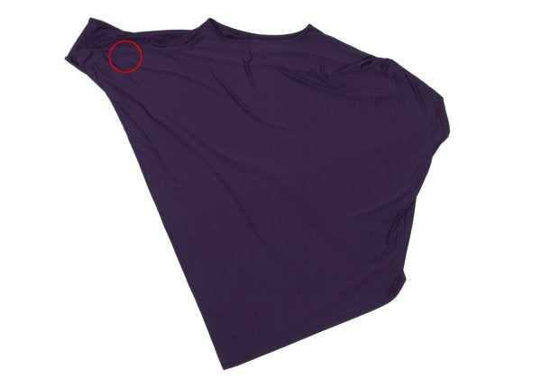 ISSEY MIYAKE Asymmetric Stretch Tunic Purple Blouse Size 2