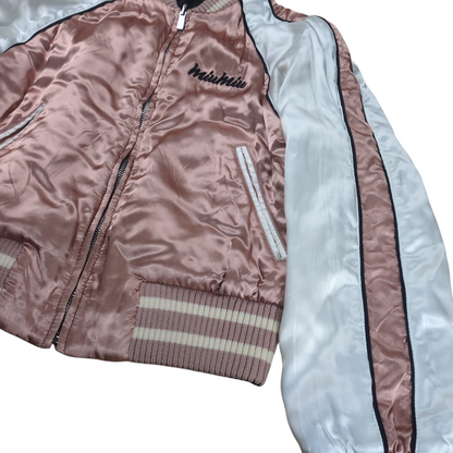 Miu Miu MIU Logo Reversible Rayon Souvenir Jacket Size 36