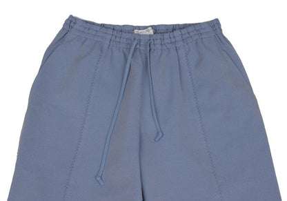 PLEATS PLEASE Ultrasonic Cutting Cropped Light Blue Pants Size 3