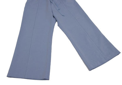 PLEATS PLEASE Ultrasonic Cutting Cropped Light Blue Pants Size 3